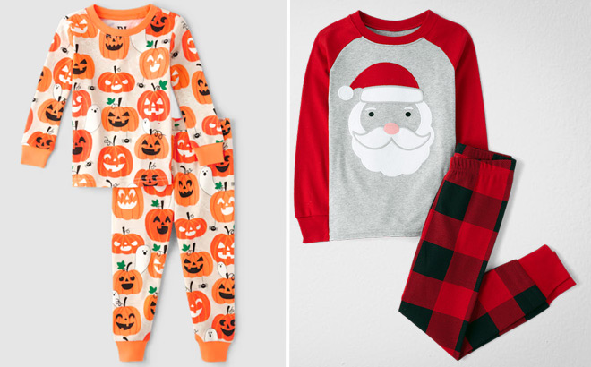 Baby And Toddler Glow Pumpkin Snug Fit Cotton Pajamas
