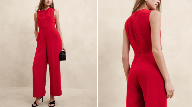 Banana Republic Factory Womens Cowl Neck Jumpsuit