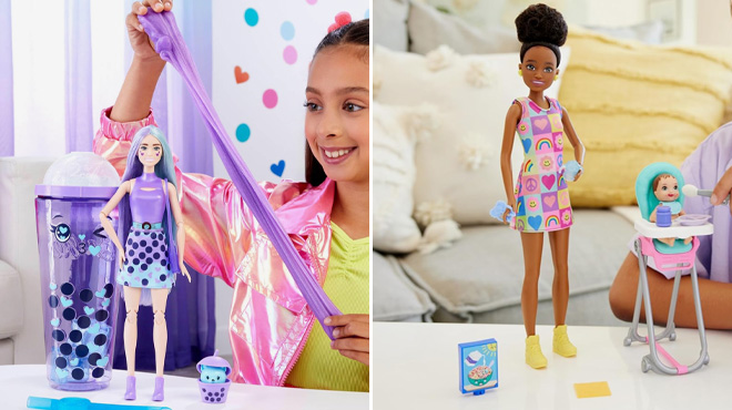 Barbie Pop Reveal and Skipper Dolls with Playset