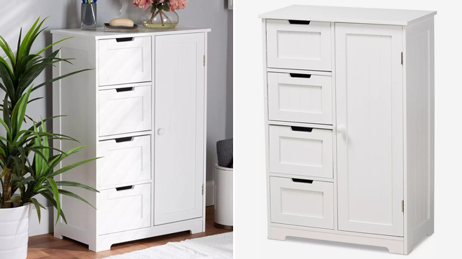 Baxton Studio Bauer Bathroom Storage Cabinet