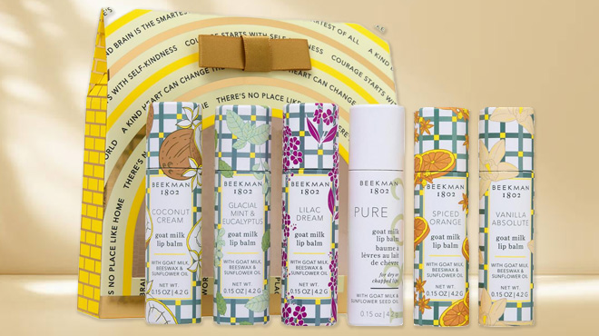 Beekman 1802 Goat Milk 6 Piece Assorted Lip Balm Set Beekman 1802 Goat Milk 6 Piece Assorted Lip Balm Set