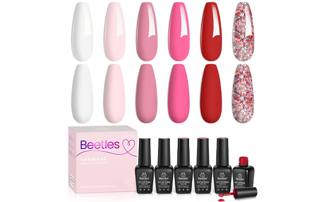 Beetles Valentines Gel Nail Polish Set