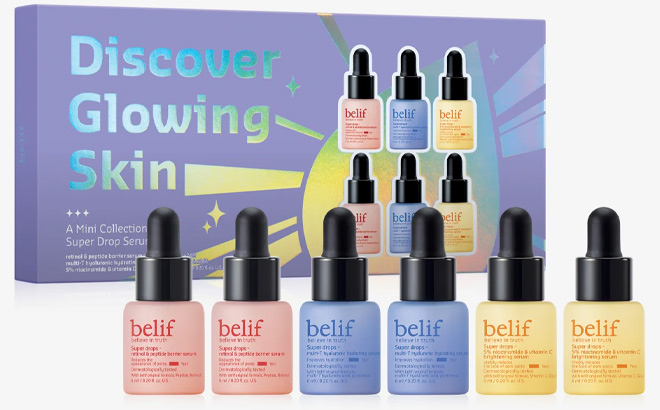 Belif Super Drops Discover Glowing Skin Mini Kit