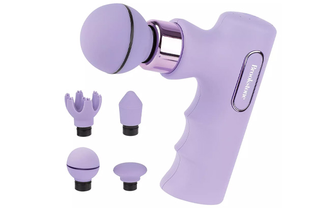 Brookstone Pocket Pulse Compact Massager on a White Background