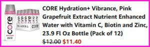 CORE Hydration Water Checkout Screen