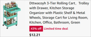 Checkout page of 3 Tier Rolling Cart