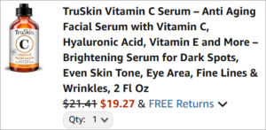 Checkout page of TruSkin Vitamin C Face Serum Checkout page of TruSkin Vitamin C Face Serum