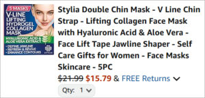 Checkout page of V Line Lifting Collagen Face Mask 5 Pack Checkout page of V Line Lifting Collagen Face Mask 5 Pack