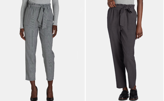 Cropped Paper Bag Waist Pants in Two Colors Cropped Paper Bag Waist Pants in Two Colors