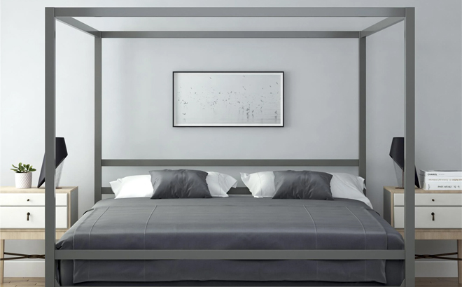 DHP Modern Metal Canopy Platform Bed Frame DHP Modern Metal Canopy Platform Bed Frame