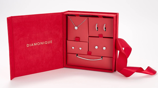 Diamonique Sterling Silver Gift Box Essentials