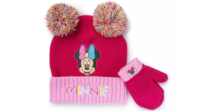 Disney Minnie Mouse Beanie Mittens Set Disney Minnie Mouse Beanie Mittens Set