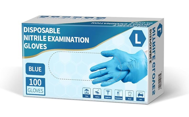 Disposable Nitrile Exam Gloves 100 Count