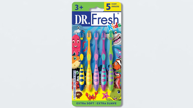Dr Fresh Brand Kids Toothbrushes Pack