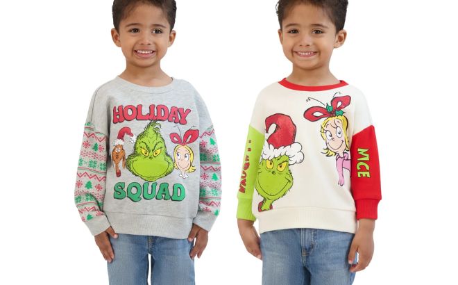 Dr Seuss The Grinch Toddler Long Sleeve Sweatshirts