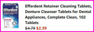 Efferdent Retainer Cleaning Tablets Checkout Screen Efferdent Retainer Cleaning Tablets Checkout Screen