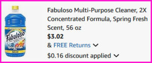 Fabuloso Multi Purpose Cleaner Checkout Screen