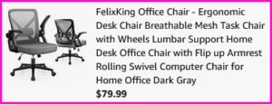 FelixKing Office Chair Checkout Screen