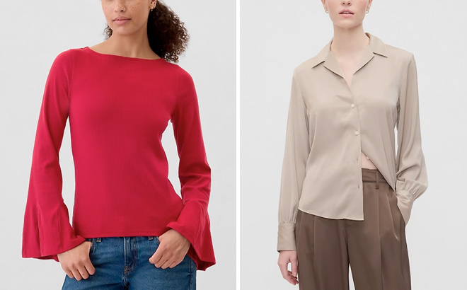 GAP Relaxed Satin Shirt GAP Relaxed Satin Shirt