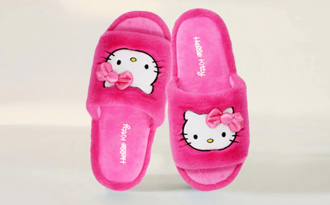 Hello Kitty Womens Cozy Slide Slippers Hello Kitty Womens Cozy Slide Slippers