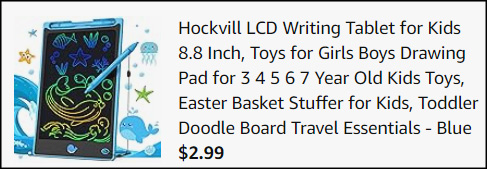 Hockvill Kids LCD Writing Tablet Checkout