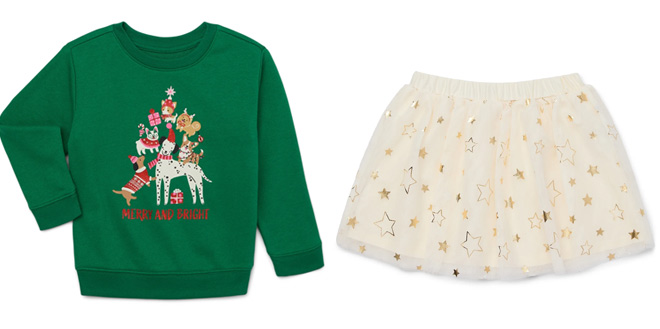 Holiday Time Christmas Toddler Sweatshirt with Long Sleeves Holiday Time Christmas Toddler Sweatshirt with Long Sleeves