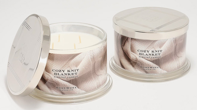 HomeWorx 18 Ounce Cozy Blanket Candle 2 Pack
