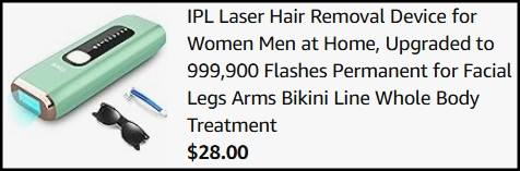 IPL Laser Hair Removal Device Checkout