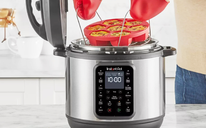 Instant Pot 6 Quart Pressure Cooker with Steam Rack and Silicone Pan