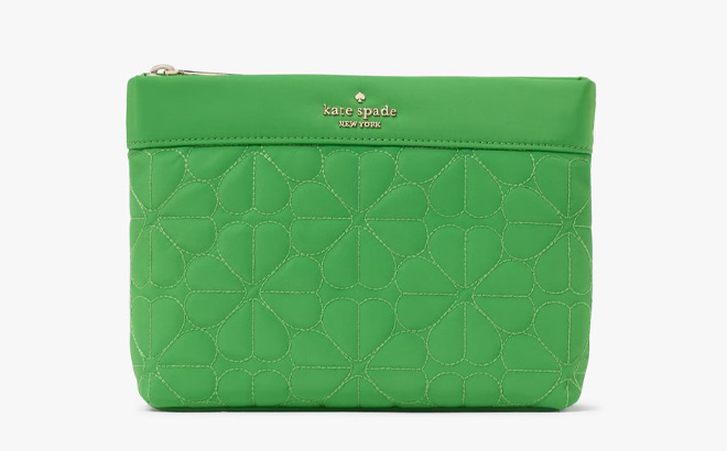 Kate Spade Flower Quilted Nylon Pouch