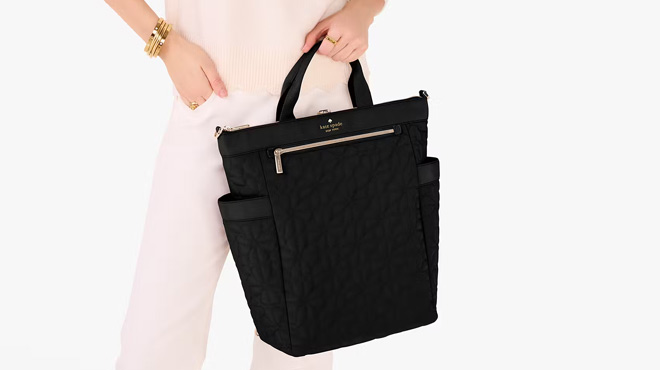 Kate Spade Spade Flower Quilted Nylon Convertible Backpack Kate Spade Spade Flower Quilted Nylon Convertible Backpack