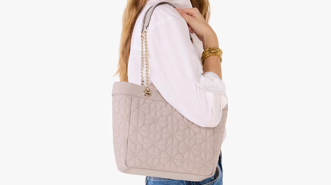 Kate Spade Spade Flower Quilted Nylon Medium Tote Kate Spade Spade Flower Quilted Nylon Medium Tote