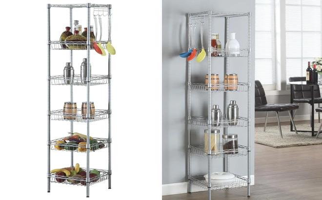 Ktaxon 6 Tier Wire Storage Shelving Rack