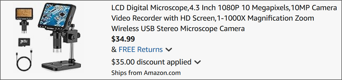 LCD Digital Microscope at Checkout