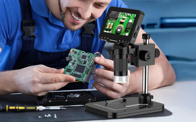 LCD Digital Microscope on the Table