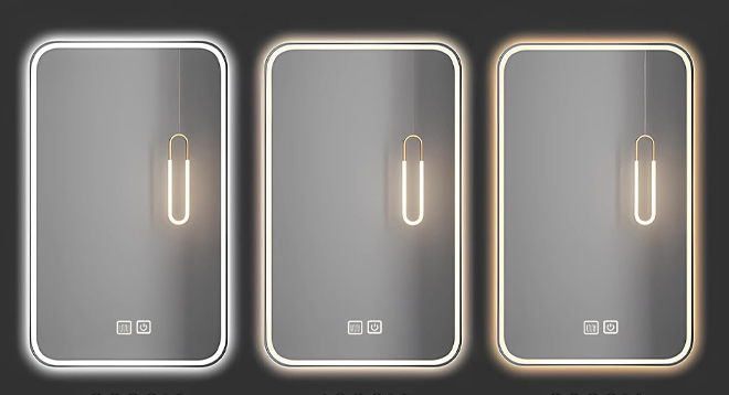 LED Bathroom Mirror in Three Light Colors