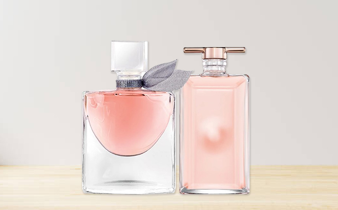 Lancome 2 Piece Mini Perfume Best Sellers Gift Set on a Table