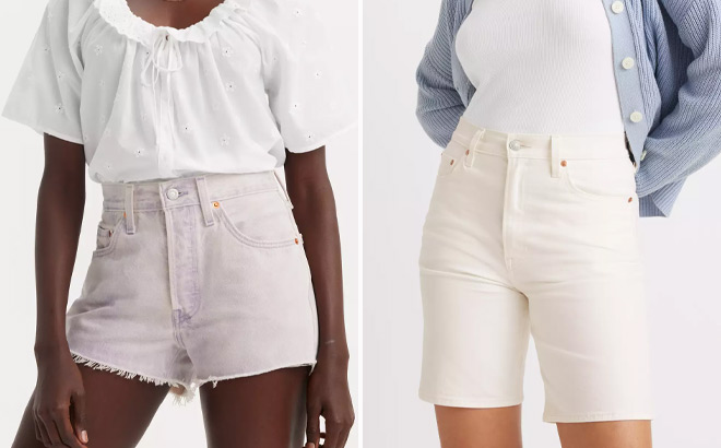 Levis 501 Original Fit High Rise Womens Shorts