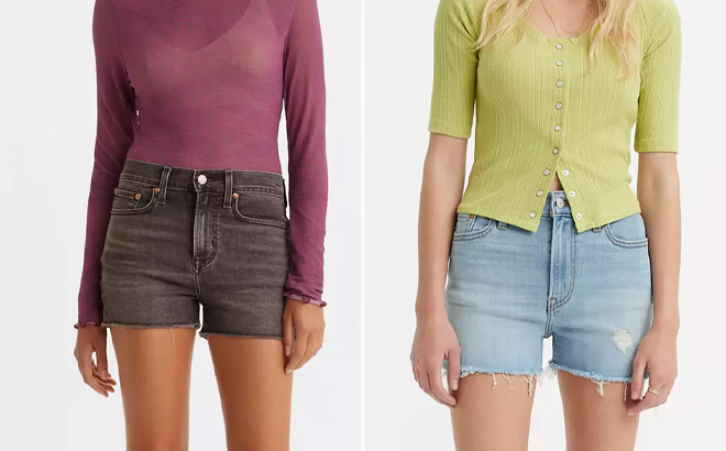 Levis High Rise Womens Shorts