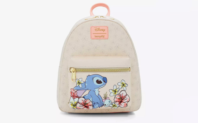 Loungefly Disney Stitch Tropical Flowers Mini Backpack