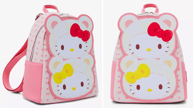 Loungefly Hello Kitty & Mimmy White Teddy Bear Mini Backpack Loungefly Hello Kitty & Mimmy White Teddy Bear Mini Backpack