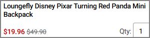 Loungefly Mini Backpack checkout page