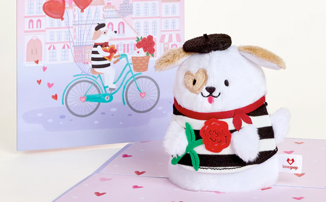 Lovepop French Love Dog Plushpop Cards Lovepop French Love Dog Plushpop Cards