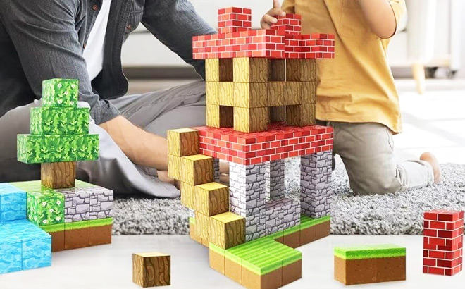 Magnetic Blocks Build Mine Magnet World Edition