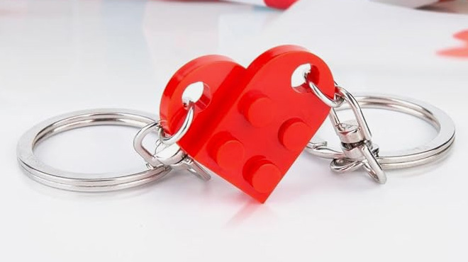 Matching Couple Heart Keychain 