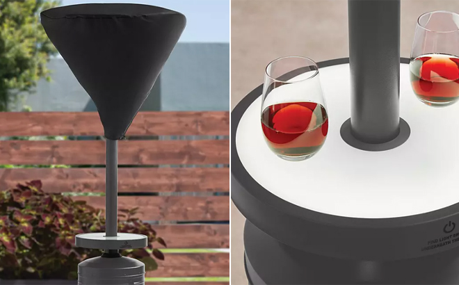 Members Mark Gray Powder Coat Patio Heater with LED Table