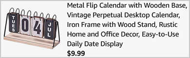 Metal Flip Calendar Screenshot Metal Flip Calendar Screenshot