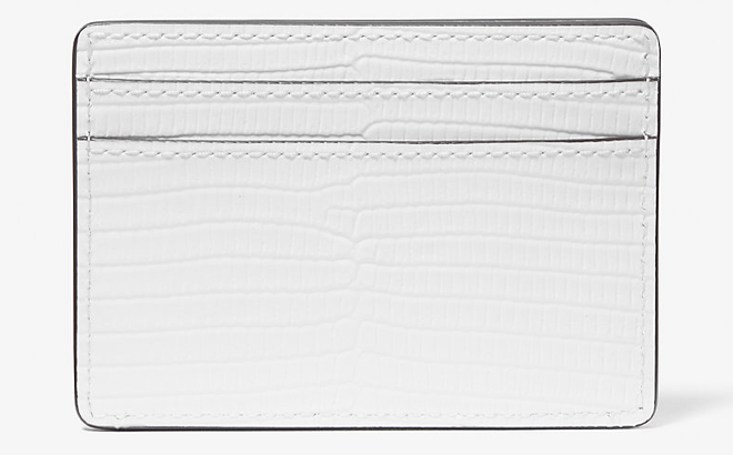 Michael Kors Jet Set Lizard Embossed Leather Card Case