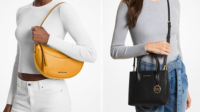 Michael Kors Mercer Medium Pebbled Leather Crossbody Bag and Michael Kors Dover Medium Pebbled Leather Crossbody Bag