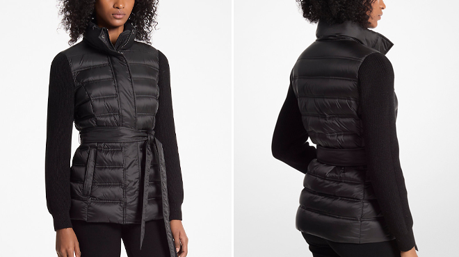 Michael Kors Mixed Media Packable Jacket Michael Kors Mixed Media Packable Jacket